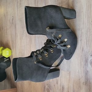 Joyfolie lace up bootie